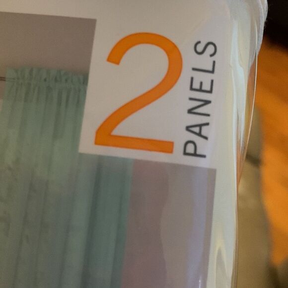 PairstoGo Victoria Voile Ivory rod pocket window panels.  Two packages available - Picture 10 of 10